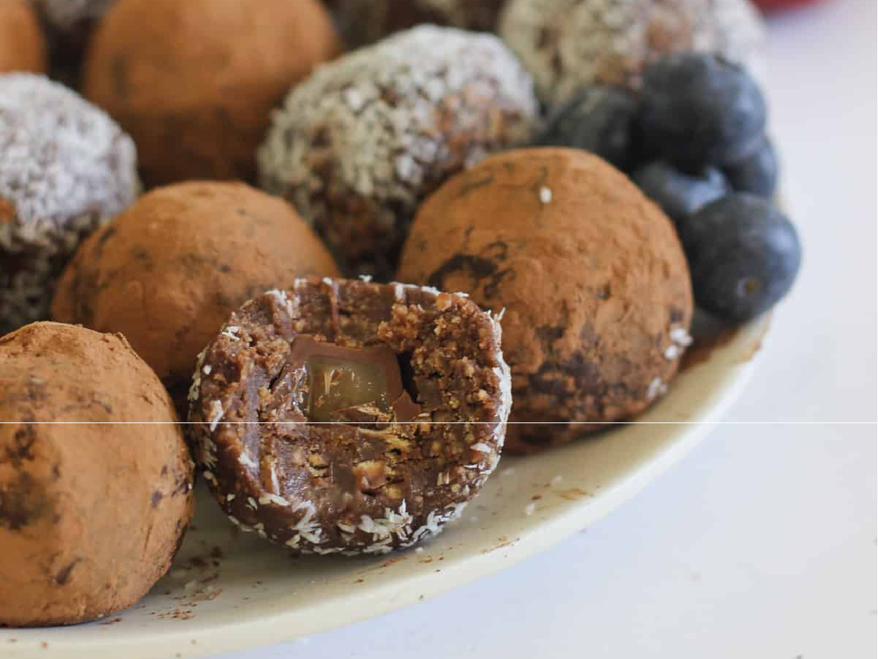 Trufas de Chocolate com Bolacha Torrada